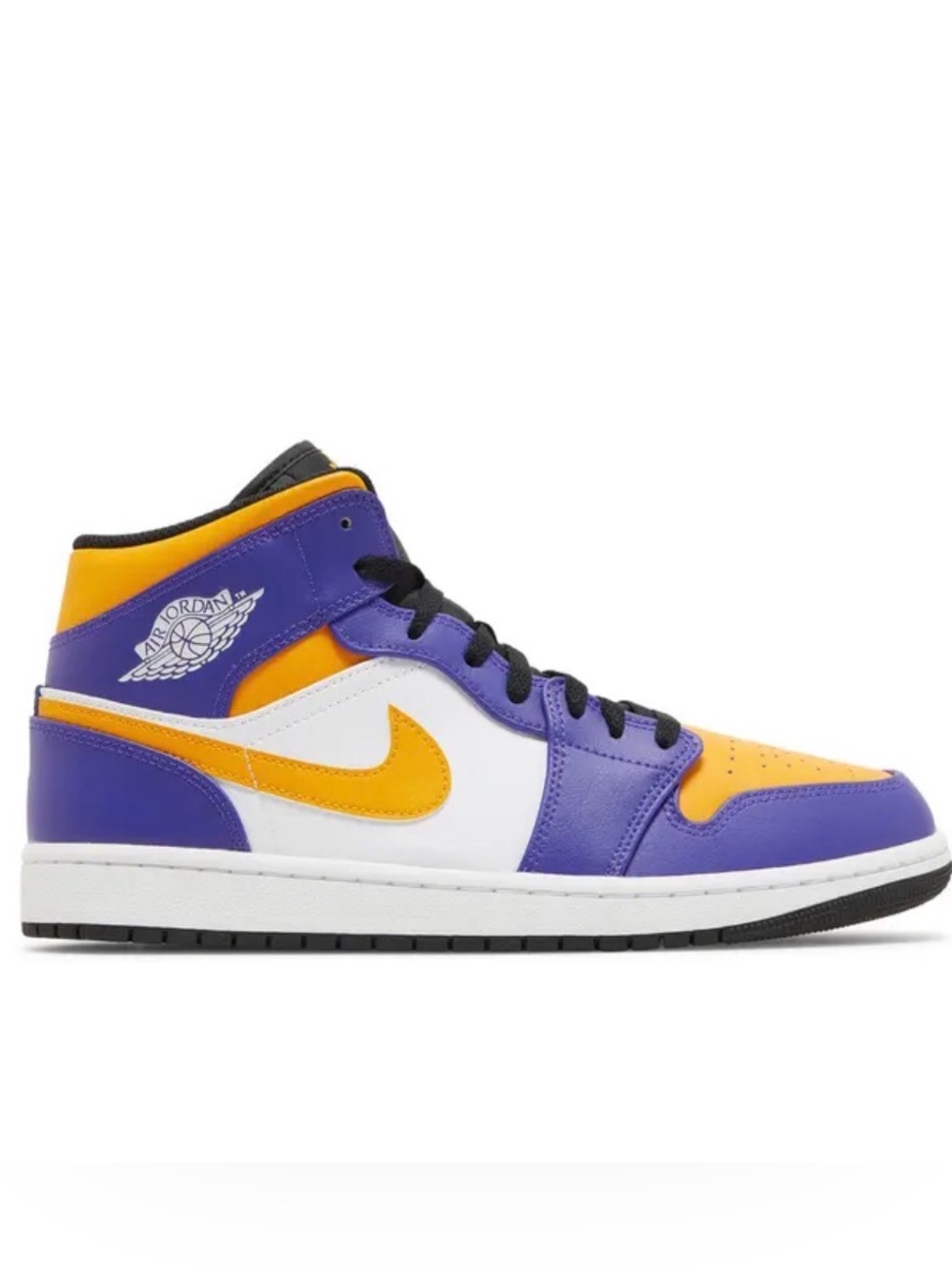 Jordan 1 Mid Lakers sneakers in Dark Concord, Taxi, white/blk Sz Men 8.5 Women10